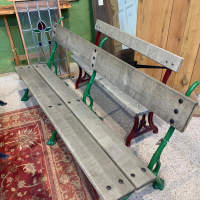 Authentic ‘branch’ pattern cast-iron bench