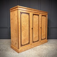 Low Victorian Birds Eye Maple Compactum Wardrobe