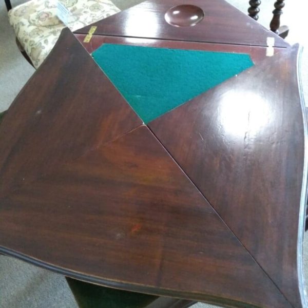 Victorian Mahogany Envelope Card Table