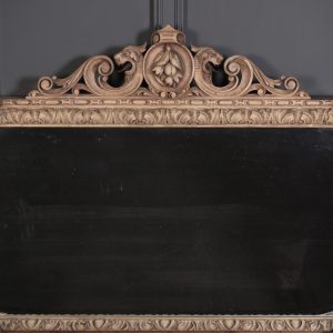Victorian-Large-bleached-Carved-Oak-Overmantle-Mirror