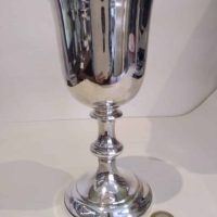 Victorian Silver Plated &#038; Gilded Goblet Chalice by John Edward Walter, John Barnard, London