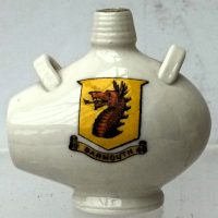 Antique English W.H. Goss Porcelain ~ Ostend Flemish Bottle ~ A.C.C. No. 217 ~ Barmouth