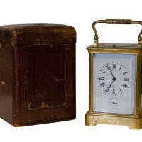 A 1/2 hour Striking &#038; Repeating Carriage Clock with alarm