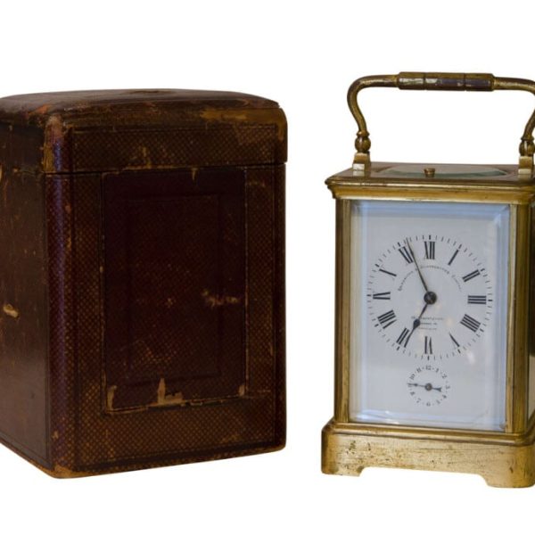 A 1/2 hour Striking & Repeating Carriage Clock with alarm