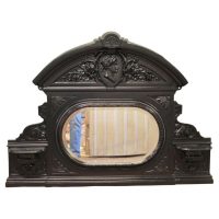 A 19th C, Cast Iron Overmantel Mirror