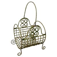 A 19th C French Wirework Log Carrier Basket This is a charming piece