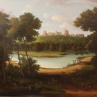 A 19th Century Oil on Canvas of Windsor Castle, Circa 1850