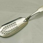 1815 Georgian Antique Solid Silver Fish Culinary Slice 29cm long