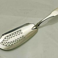1815 Georgian Antique Solid Silver Fish Culinary Slice 29cm long