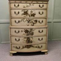 A Charming Shabby Chinoiserie Chest On Chest, Signed