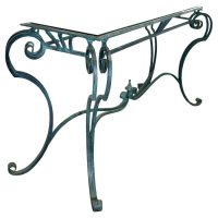 A Curvy French Green Iron and Brass Console Table This is a lovely table