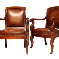 A Fine Pair of Regency Mahogany Library Armchairs
