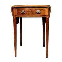 A Fine William IV Mahogany Oval Pembroke Table with Satinwood Crossbanding, Circa 1830