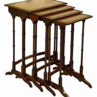 A good set of mahogany Quartetto Tables