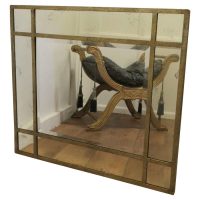 A Large Gilt Metal Margin Wall Mirror