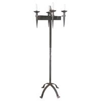 A Large Iron Candle Stick or Torchère This is a Tall Torchere, it takes 4 candles and wil