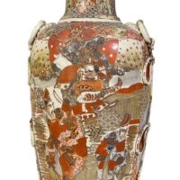A large Japanese satsuma vase
