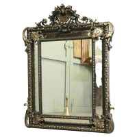 A Large Napoleon III French Cushion Mirror