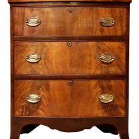A Late 19th Century Mahogany Bowfronted Chest of Drawers, Circa 1880