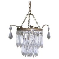 A Lovely Waterfall 2 Tier Crystal Chandelier