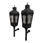 A Pair Metal Wall Lights, 18th-19th Century.
