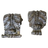 A Pair of 17th Century Oak Wall Brackets These are good pieces of carved oak
