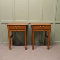 A Pair of Art Deco Style Cherry Wood Side Tables
