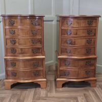 A Pair of Bur Yew Chest of Drawers