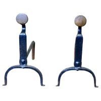 A Pair of Early Arts and Crafts Inglenook Fire Andirons