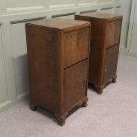 A Pair of Figured Walnut Art Deco Bedside Cabinets This is a very Stylish pair