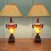 A Pair of Glass Table Lamps