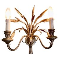 A Pair of Italian Ciani Wheat Ear Design Wall Lights