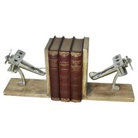 A Pair of Mid Century Quirky Bookends on an Aeronautical Theme