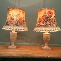 A Pair of White Marble Vase Lamps A Lovely Vintage pair