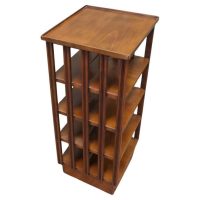 A Petite French 4 Shelf Revolving Bookcase