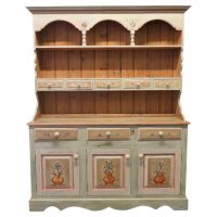 A Superb Artisan Painted Farmhouse Kitchen Pine Dresser