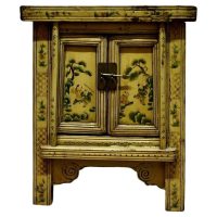 A Superb Cream Lacquered Chinoiserie Decorated Cabinets