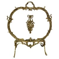 A Superb French Brass Rococo Fire Guard, Screen The Fire guard is a superb