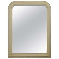 A Tall Crackle Finish Painted Overmantel Mirror