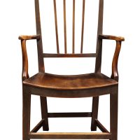 A Vernacular Georgian Elm &#8220;Grandfather&#8221; Armchair