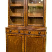 A very fine Regency figured mahogany 2 part bookcase