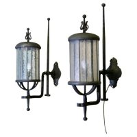 A Very Large Pair of Entrance Door Wall Lights, Wall Lanterns