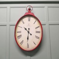 A Very Large Retro Chic French Bistro Wall Clock