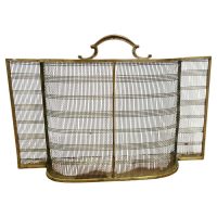 A Victorian Bowed Brass Nursery Fire Guard A Victorian antique fire guard