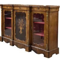 A Victorian walnut, marquetry and gilt mounted Cabinet