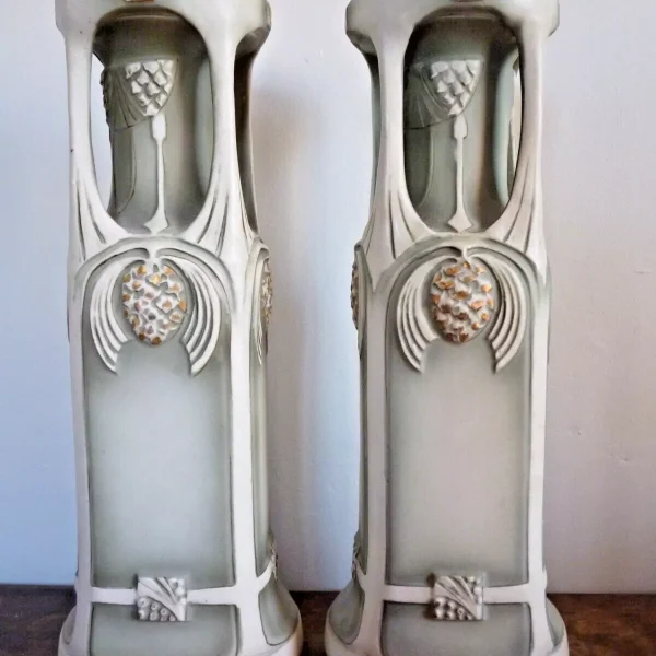 Pair of Antique Austrian Secessionist Vases &#8211; Robert Hanke Royal Wettina No 738
