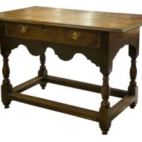 An 18thCentury Oak side table with single drawer