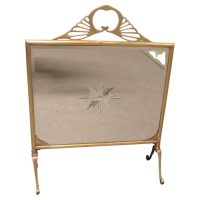 An Art Deco Brass and Sunburst Mirror Fire Screen This is a decorative Fire Screen it has