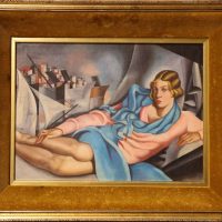 An Art Deco Portrait of Arlette Doucan, Oil on Canvas, Circa 1930