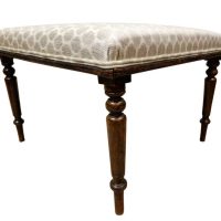An Elegant 19thc Square Mahogany Stool
